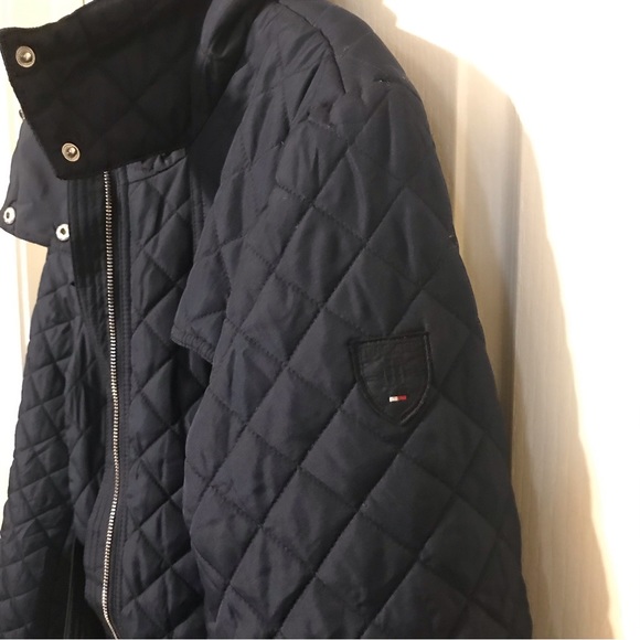 Tommy Hilfiger Navy Blue Hooded Winter Coat - Picture 11 of 16